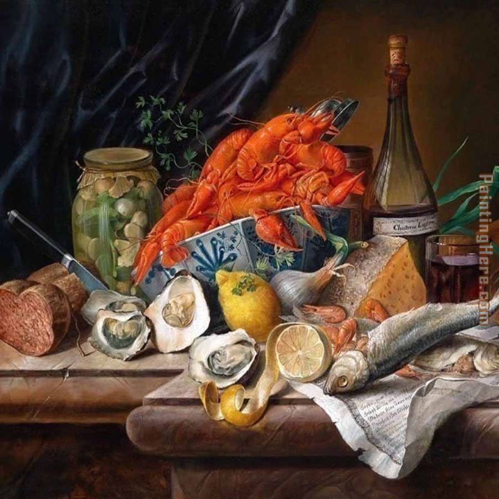 large decorative still life by josef schuster painting - 2011 large decorative still life by josef schuster art painting